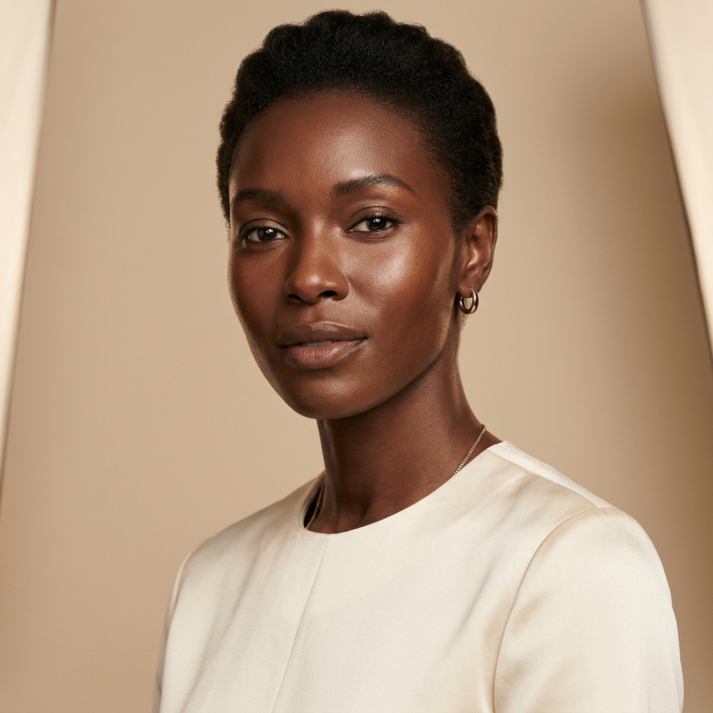 Editorial portrait celebrating melanin-rich skin